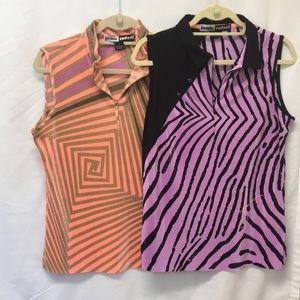 2 Jamie Sadock golf shirts.